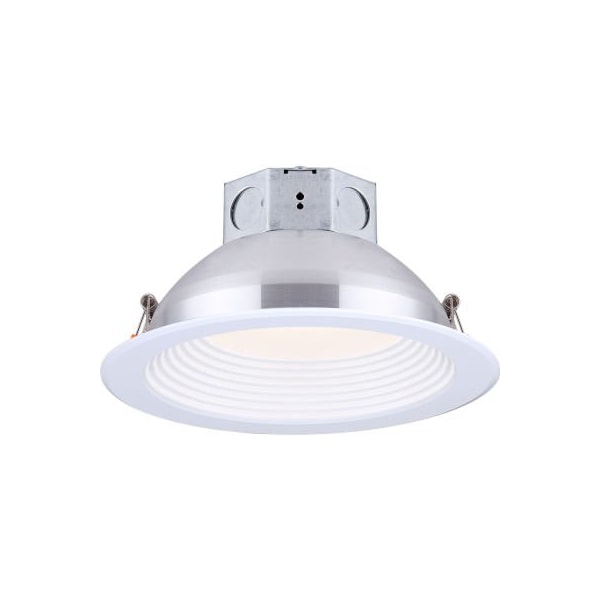 Amax Lighting Amax Lighting 6" Round LED Baffle Recess Down Light, 14W, 120V, 3000K, White LED-BR6P-WT - main
